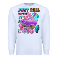 White just roll with it Premium Sweatshirt - BundleAndBundleShop