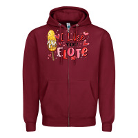 Burgundy i like you elote mexican valentines day Zipper Hoodie - MaliasSmallBusiness