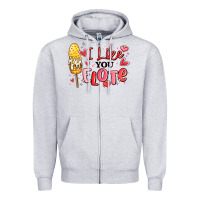 Heather Grey i like you elote mexican valentines day Zipper Hoodie - MaliasSmallBusiness
