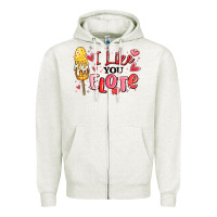 Oatmeal Heather i like you elote mexican valentines day Zipper Hoodie - MaliasSmallBusiness