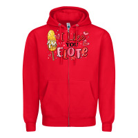Red i like you elote mexican valentines day Zipper Hoodie - MaliasSmallBusiness