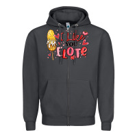 Smoke i like you elote mexican valentines day Zipper Hoodie - MaliasSmallBusiness
