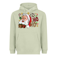 Matcha Santa Ho Ho Ho With Gift Box Heavyweight Hoodie - BundleAndBundleShop