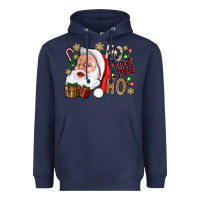 Santa Ho Ho Ho With Gift Box Heavyweight Hoodie | Teevron