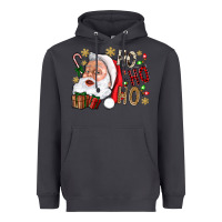 Smoke Santa Ho Ho Ho With Gift Box Heavyweight Hoodie - BundleAndBundleShop