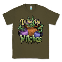 Army Green Drink up witches white Classic Tee - JahusDesignShop