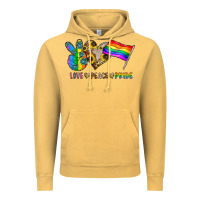 Vintage Mustard peace love pride Vintage Hoodie - CowhideDigitalArt