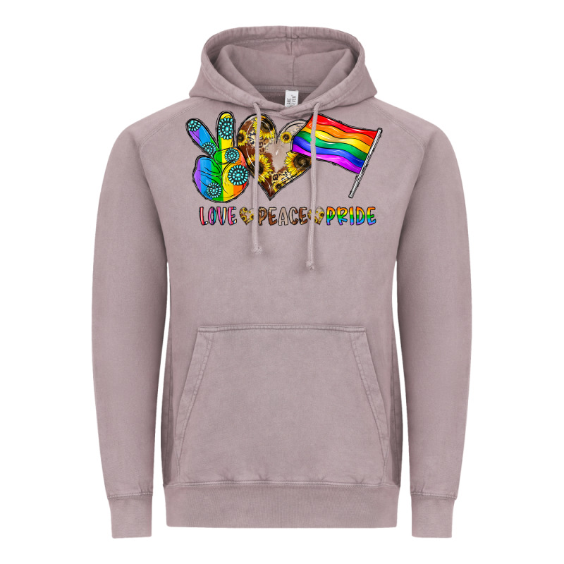 Peace Love Pride Vintage Hoodie by CowhideDigitalArt | Teevron