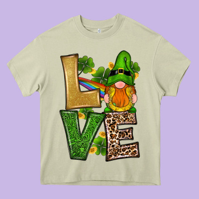 Heavy Core Tee st patricks day gnomes shamrock love