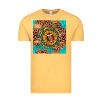 Vintage Mustard football leopard turquoise sunflower seamless pattern Vintage Tee - JahusDesignShop