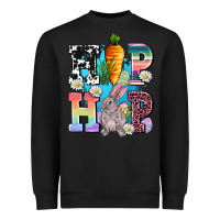 Black hip hop easter rabbit Heavyweight Sweatshirt - AdoDesignShop