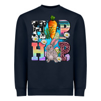 Navy hip hop easter rabbit Heavyweight Sweatshirt - AdoDesignShop