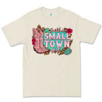 Bone just a small town girl cowgirl boots Premium Tee - texasbilliewilder