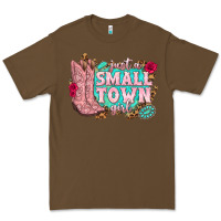 Cacao just a small town girl cowgirl boots Premium Tee - texasbilliewilder