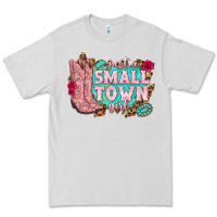 Dove Grey just a small town girl cowgirl boots Premium Tee - texasbilliewilder