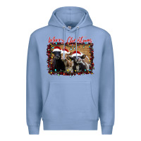 Colony Blue Merry Christmas Cows Premium Hoodie - Bettercallsaul