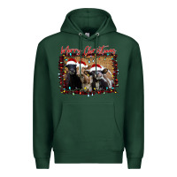 Sports Green Merry Christmas Cows Premium Hoodie - Bettercallsaul
