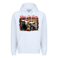 White Merry Christmas Cows Premium Hoodie - Bettercallsaul