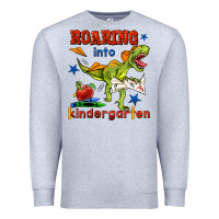 Heather Grey roaring into kindergarten Premium Sweatshirt - BundleAndBundleShop
