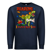 Navy roaring into kindergarten Premium Sweatshirt - BundleAndBundleShop