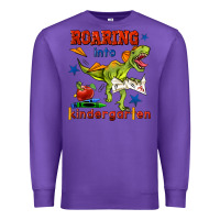 Purple roaring into kindergarten Premium Sweatshirt - BundleAndBundleShop