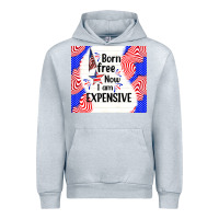 Heather Grey born free now i am expensive Urban Hoodie - TumblerDesignByShophia