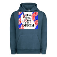 Pigment Midnight Navy born free now i am expensive Urban Hoodie - TumblerDesignByShophia