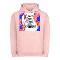 Pigment Salmon born free now i am expensive Urban Hoodie - TumblerDesignByShophia