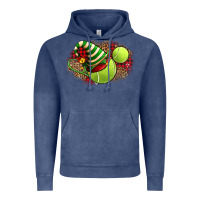 Vintage Denim Tennis Christmas With Racket And Hat Vintage Hoodie - FaDigitalArtStudio