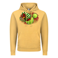 Tennis Christmas With Racket And Hat Vintage Hoodie | Teevron