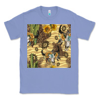 Colony Blue aztec bull skull Classic Tee - BundleAndBundleShop