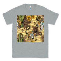 Heather Grey aztec bull skull Classic Tee - BundleAndBundleShop