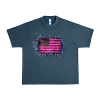 Midnight Navy Old Leopard American Flag Urban Heavy Tee - Bettercallsaul