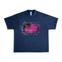 Navy Old Leopard American Flag Urban Heavy Tee - Bettercallsaul