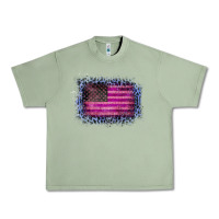 Oil Green Old Leopard American Flag Urban Heavy Tee - Bettercallsaul