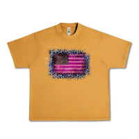 Peanut Butter Old Leopard American Flag Urban Heavy Tee - Bettercallsaul