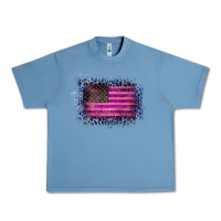 Pebble Blue Old Leopard American Flag Urban Heavy Tee - Bettercallsaul