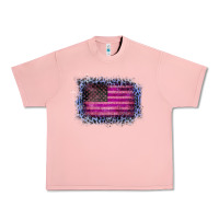 Salmon Old Leopard American Flag Urban Heavy Tee - Bettercallsaul