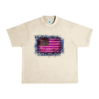 Sandshell Old Leopard American Flag Urban Heavy Tee - Bettercallsaul