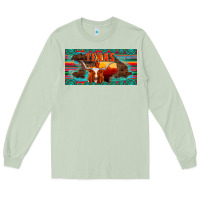 Matcha texas and map with longhorn serape gemstone licanse plate Long Sleeve Tee - Artiststas
