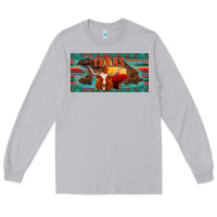 Moon Dust texas and map with longhorn serape gemstone licanse plate Long Sleeve Tee - Artiststas