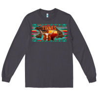 Smoke texas and map with longhorn serape gemstone licanse plate Long Sleeve Tee - Artiststas