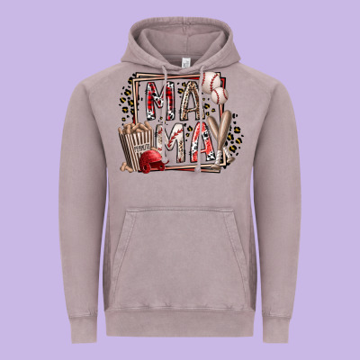 Mama Baseball Vintage Hoodie Designed By Racoondesign