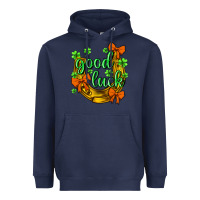Navy St.Patrick's Good Luck Heavyweight Hoodie - BundleAndBundleShop