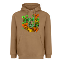 Toasted Coconut St.Patrick's Good Luck Heavyweight Hoodie - BundleAndBundleShop