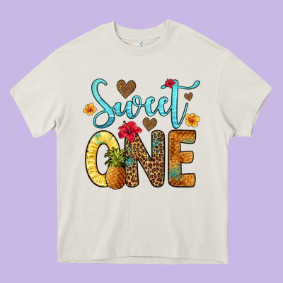 Sweet One Pineapple Heavy Core Tee Designed By Artiststas