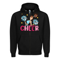 Black cheer Zipper Hoodie - MaliasSmallBusiness