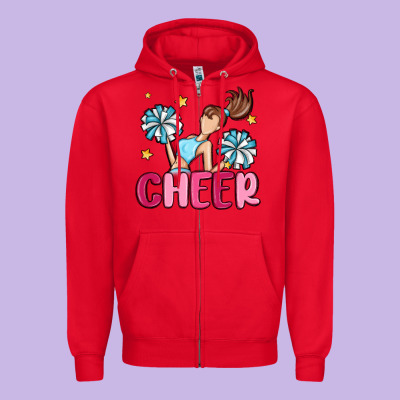 Cheer Zipper Hoodie Designed By Maliassmallbusiness