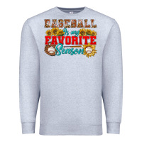 Heather Grey baseball is my favorite season Premium Sweatshirt - BundleAndBundleShop