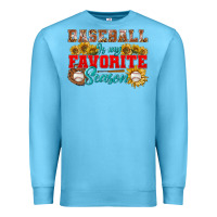 Ocean Blue baseball is my favorite season Premium Sweatshirt - BundleAndBundleShop